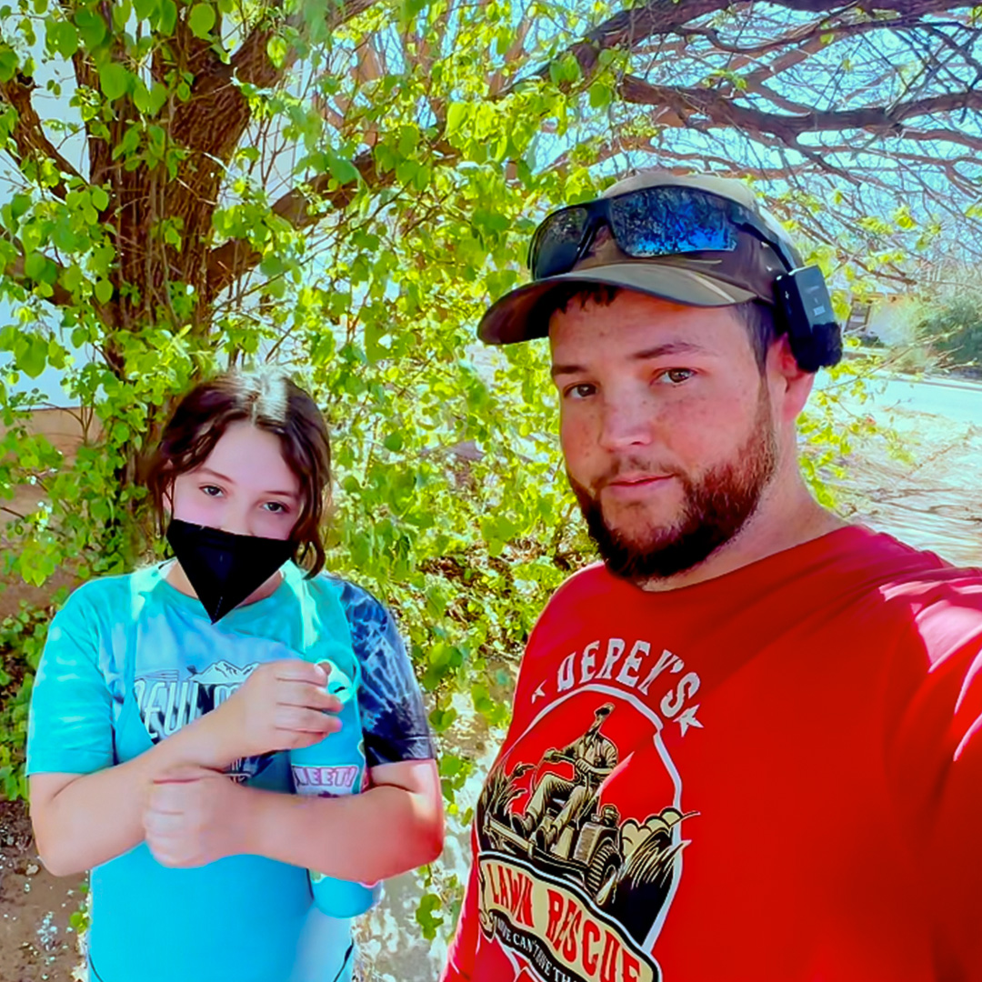 Derek at work in the community